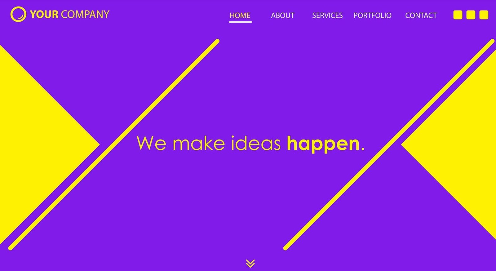 Website Landing Page depicting CTA message above fold