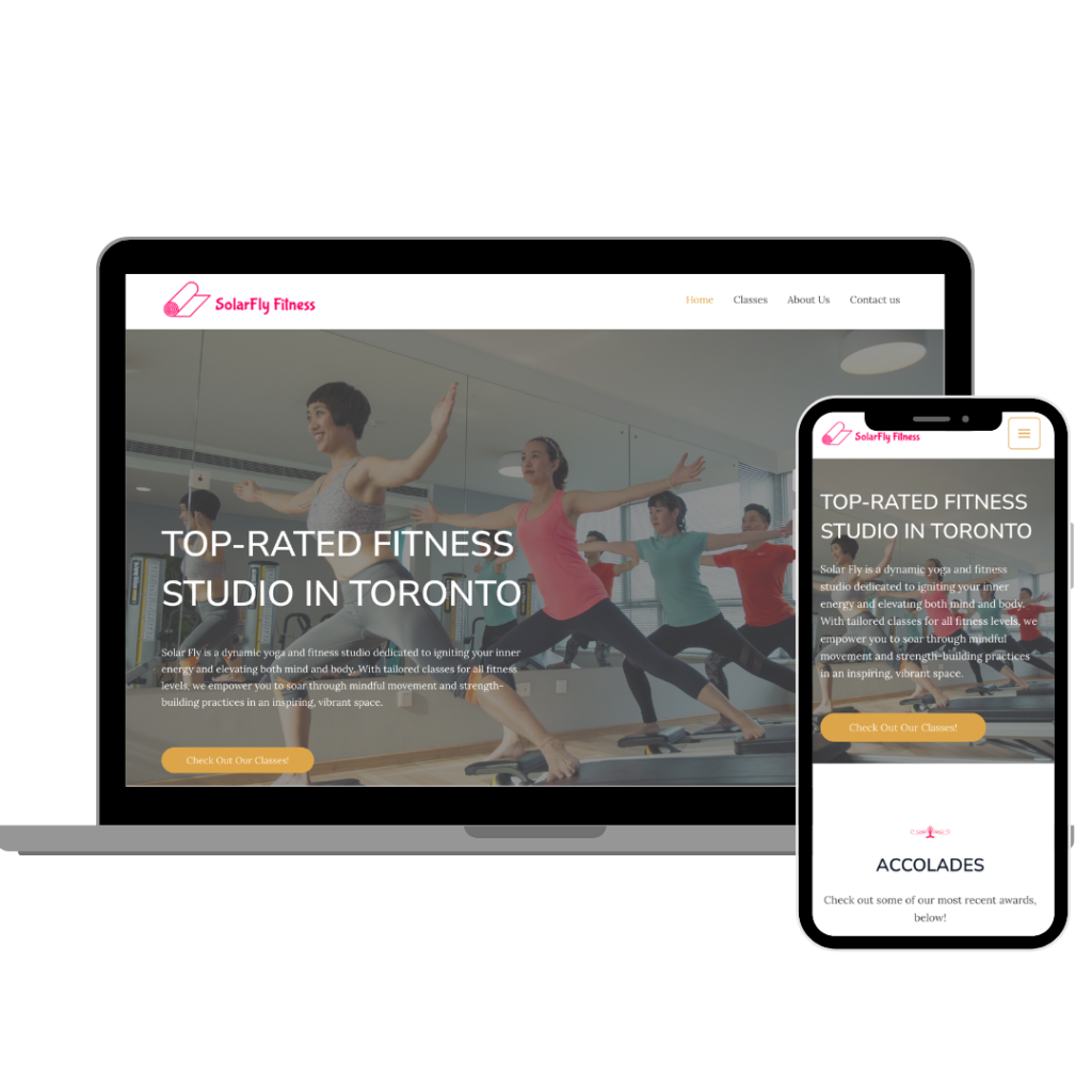 SolarFly Fitness Mockup